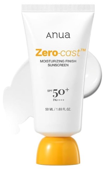 ANUA(アヌア)ZERO-CAST モイスチャライジング サンスクリーン 50ml SPF50+ PA++++ 顔用日焼け止め 紫外線対策 デイリーサンクリーム 化粧下地 水分 混合肌 オイリー肌の画像