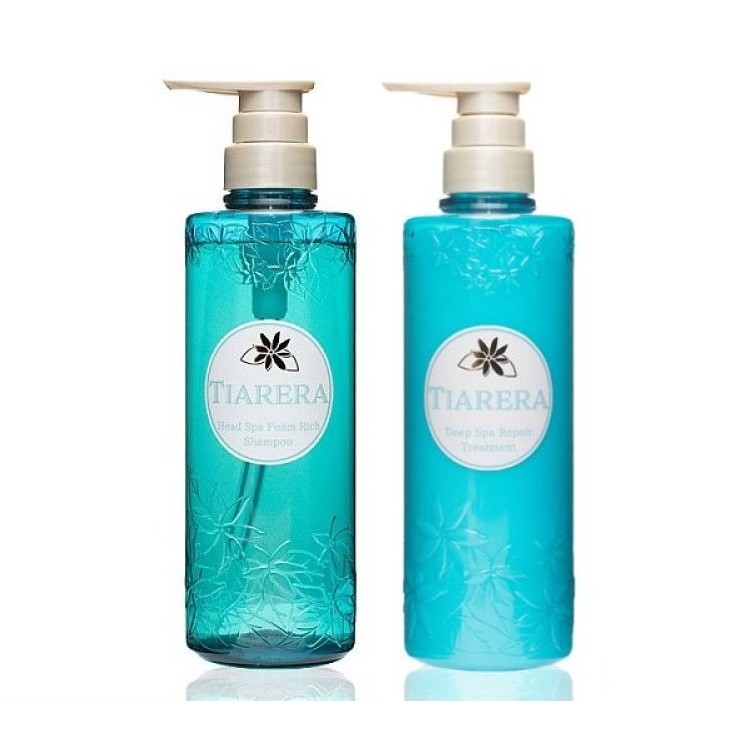 TIARERA ヘッドスパフォームリッチシャンプー&ディープスパリペアトリートメント 各450ml　シャンプー トリートメント セット コンディショナー リンス ヘアケア 頭皮ケア スカルプ 高保湿 の画像