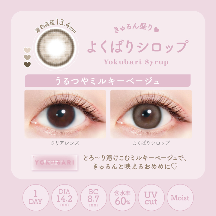 エバーカラーワンデーミリモア【1箱10枚入】全8カラーの画像