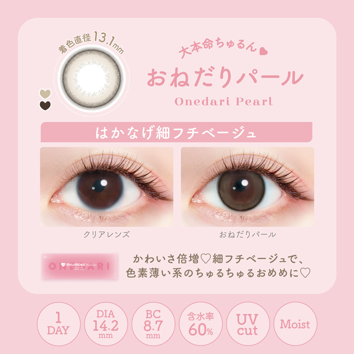 エバーカラーワンデーミリモア【1箱10枚入】全8カラーの画像