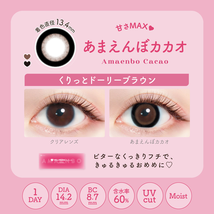 エバーカラーワンデーミリモア【1箱10枚入】全8カラーの画像