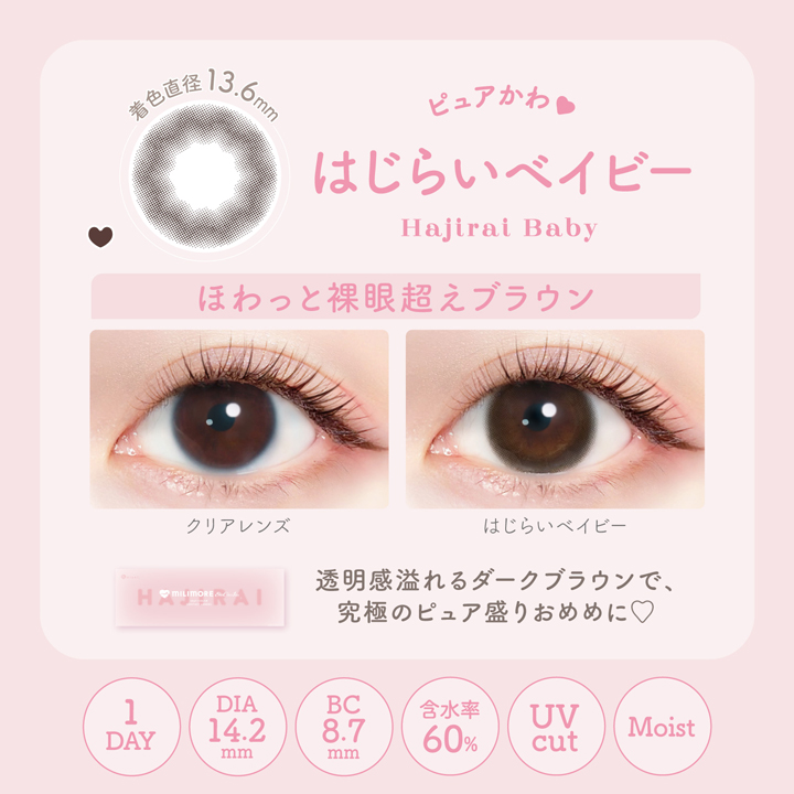エバーカラーワンデーミリモア【1箱10枚入】全8カラーの画像