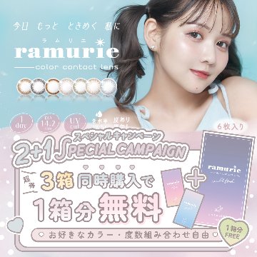 【2+1】ramurie(ラムリエ)【1箱6枚入】全7カラーの画像