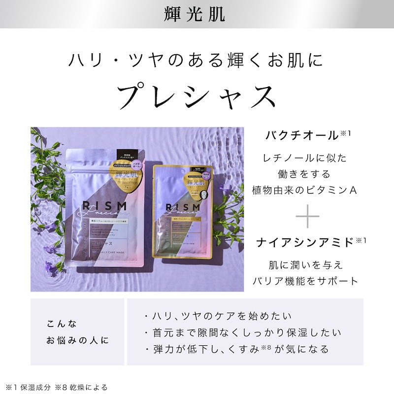 選べる3点！RISM リズム デイリーケアマスク 各種7枚入り 全8種 スキンケア シートマスク フェイスパック 角質ケア ビタミンC 日焼けケア 敏感肌 オールインワンマスク 送料無料 ポスト投函の画像