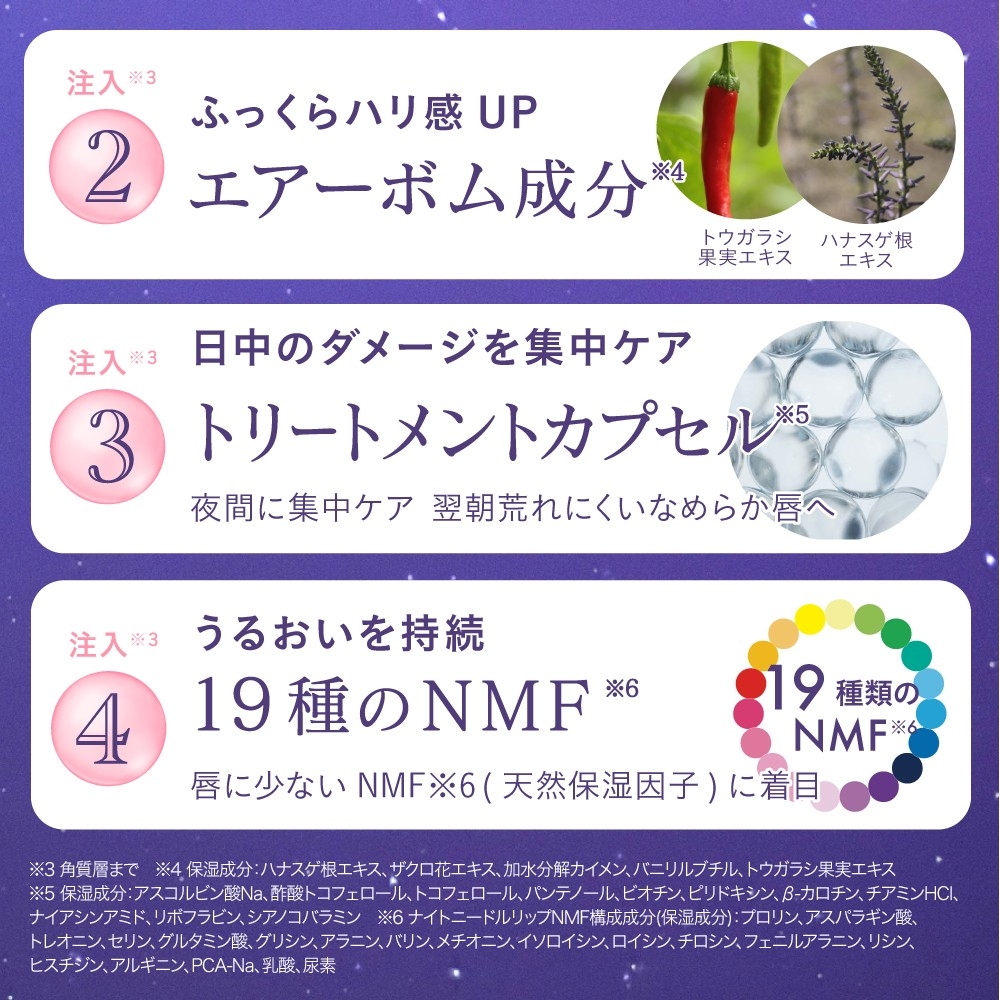 CHOOSY チューシー ナイトニードルリップ クリアパープル 15g　美容針 ナイトパック 保湿 リップトリートメント 夜用リップ 唇ケア チューシー 即日発送の画像