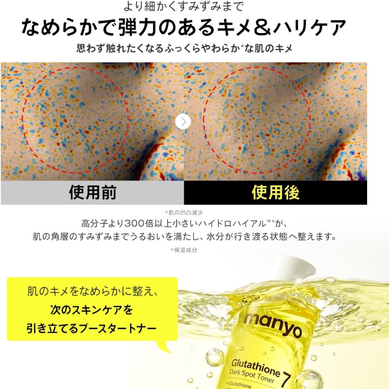 マニョ manyo グルタチオン7トナー 210ml 化粧水 保湿 うるおい 透明感 スキンケア シミケア ツヤ肌 無臭 韓国コスメの画像