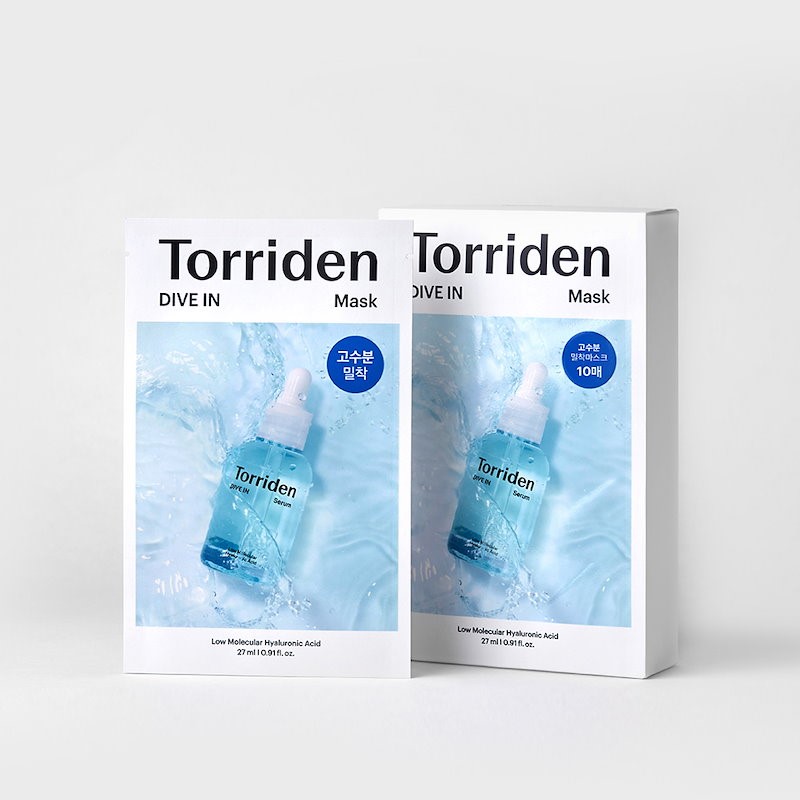 Torriden (トリデン)ダイブイン マスク 27ml×10枚 箱なし スキンケア 保湿 ヒアルロン酸 無着色 無香料 無鉱物 油界面活性剤不使用 アルコールフリー ヴィーガン処方 トリデンの画像