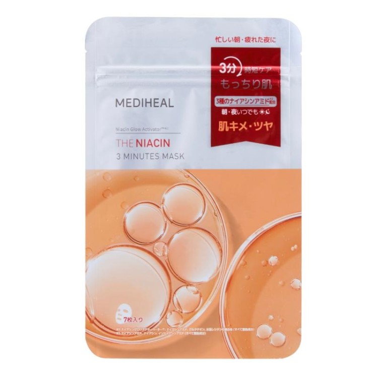 MEDIHEAL 3ミニッツマスク 各7枚入 全8種 スキンケア 肌ケア シートパック 毛穴改善 水分強化 肌改善 保湿 シートマスク 集中ケア メディヒール 韓国コスメの画像