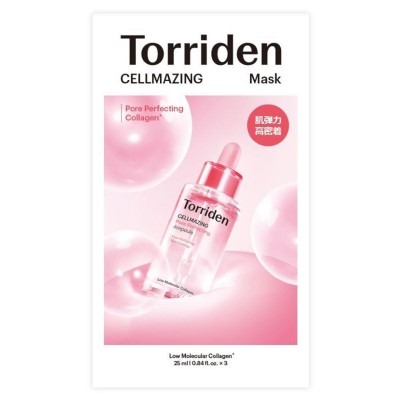 Torriden（トリデン）セルメイジング コラーゲンポア  3枚入 シートマスク 弾力 ハリ 毛穴 300DA 低分子 5D複合コラーゲン 低刺激 敏感肌 韓国コスメ の画像