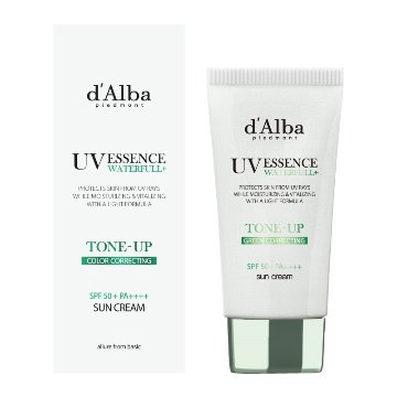 d’Alba ダルバ ウォータフルトーンアップサンクリーム グリーン 50ml 化粧下地 ベースメイク 日焼け止め UVカット カバーアップ 韓国コスメの画像
