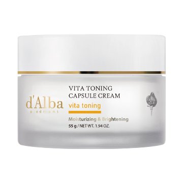 d’Alba(ダルバ) ビタトーニングカプセルクリーム 55g 美白 くすみ しみ 小じわ 透明感 ツヤ 弾力 保湿 ビタミンC ナイアシンアミド グルタチオン 3種のヒアルロン酸 べたつかない 潤いの画像