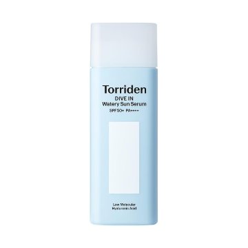 Torriden トリデン ダイブイン ウォータリー サンセラム 50ml 日焼け止め SPF50+ PA++++ UVカット 保湿 美容液 うるおい パンテノール 水分感 ヒアルロン酸 低刺激 の画像