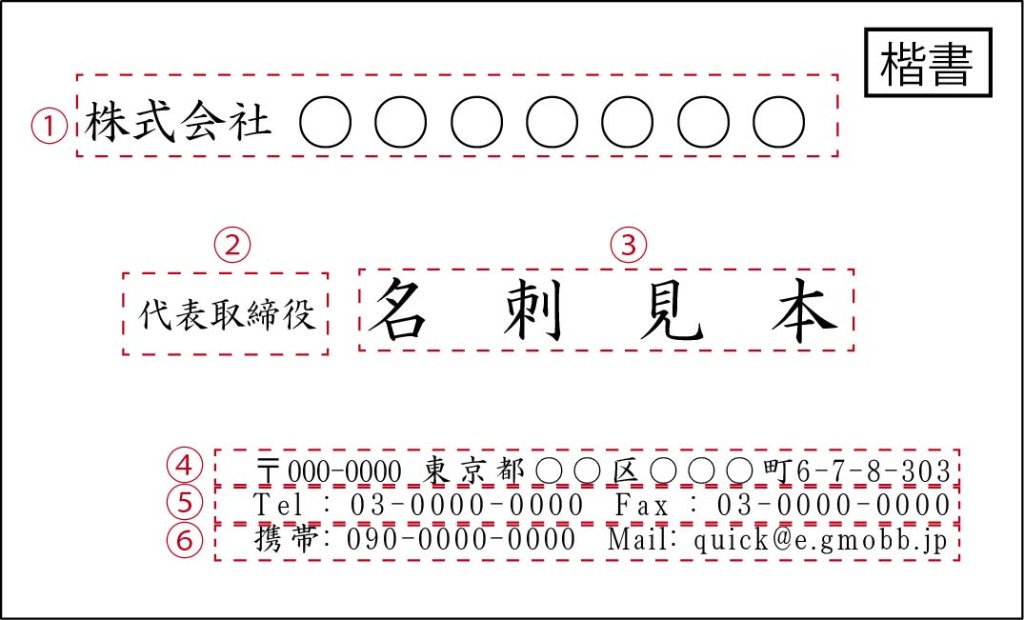 定型名刺　Ａの画像