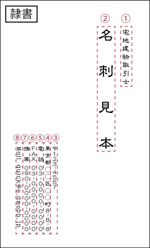 定型名刺　Ｋの画像