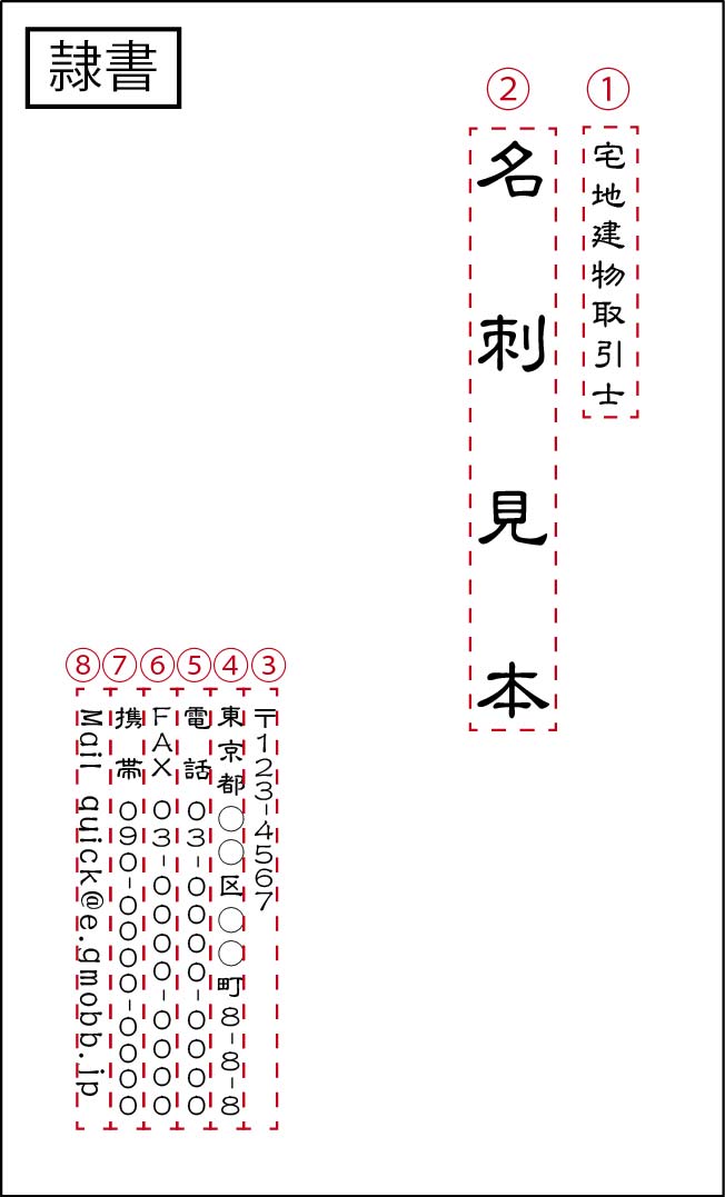 定型名刺　Ｋの画像