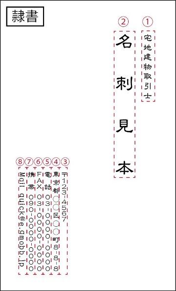 定型名刺　Ｋの画像