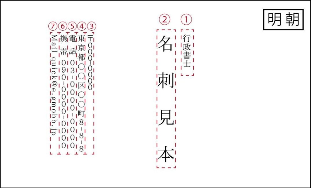 定型名刺　Ｆの画像