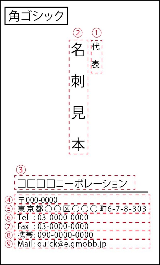 定型名刺　Ｉの画像