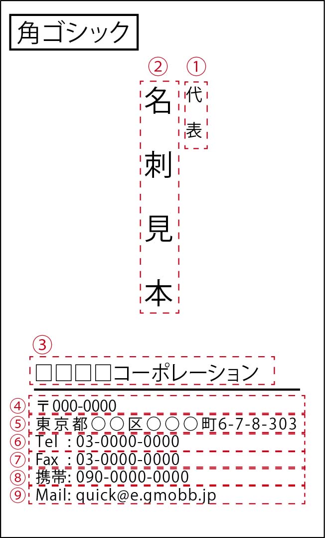 定型名刺　Ｉの画像