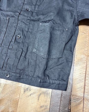 【SALONS】先染め硫化BK-トラッカージャケット（在庫限りのワンメイクです）の画像
