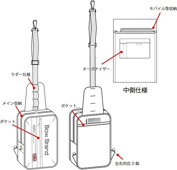 ボウブランド ボディーバッグ BOW-JB2109の画像