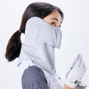 ヤケーヌ 目尻プラス 耳カバー付き スナップボタン留め UVカット フェイスカバー マスクの画像