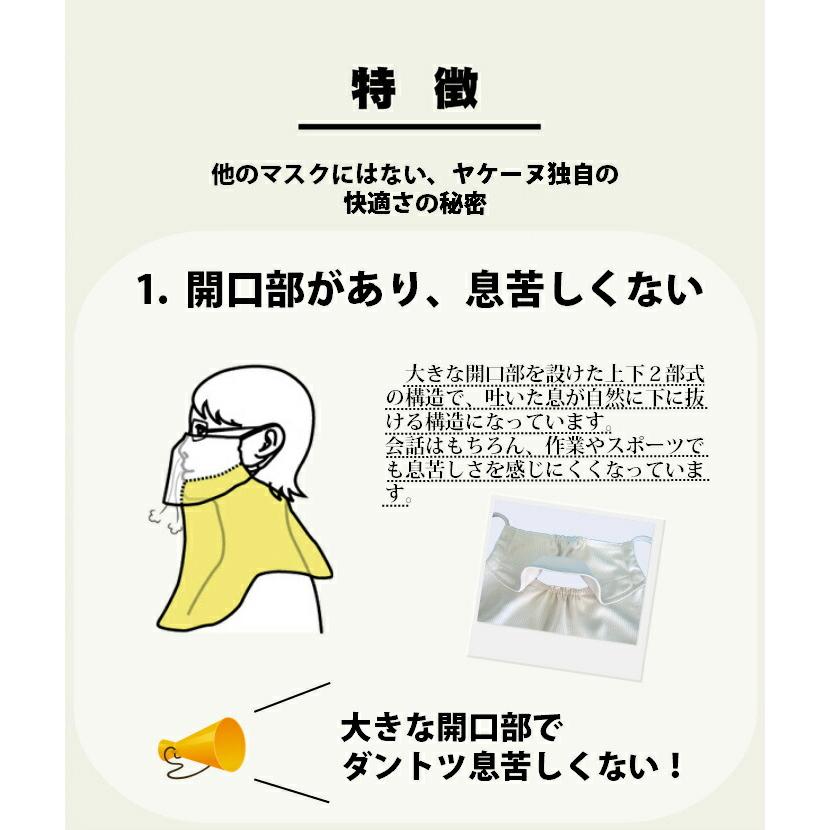 ヤケーヌ ピンドット 面ファスナー留め UVカット フェイスカバー マスクの画像