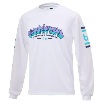 ブラックナイト ユニ ドライロングＴシャツ【ホワイト】T-5204Uの画像