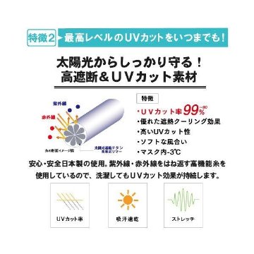 ヤケーヌ 目尻プラス 耳カバー付き スナップボタン留め UVカット フェイスカバー マスクの画像