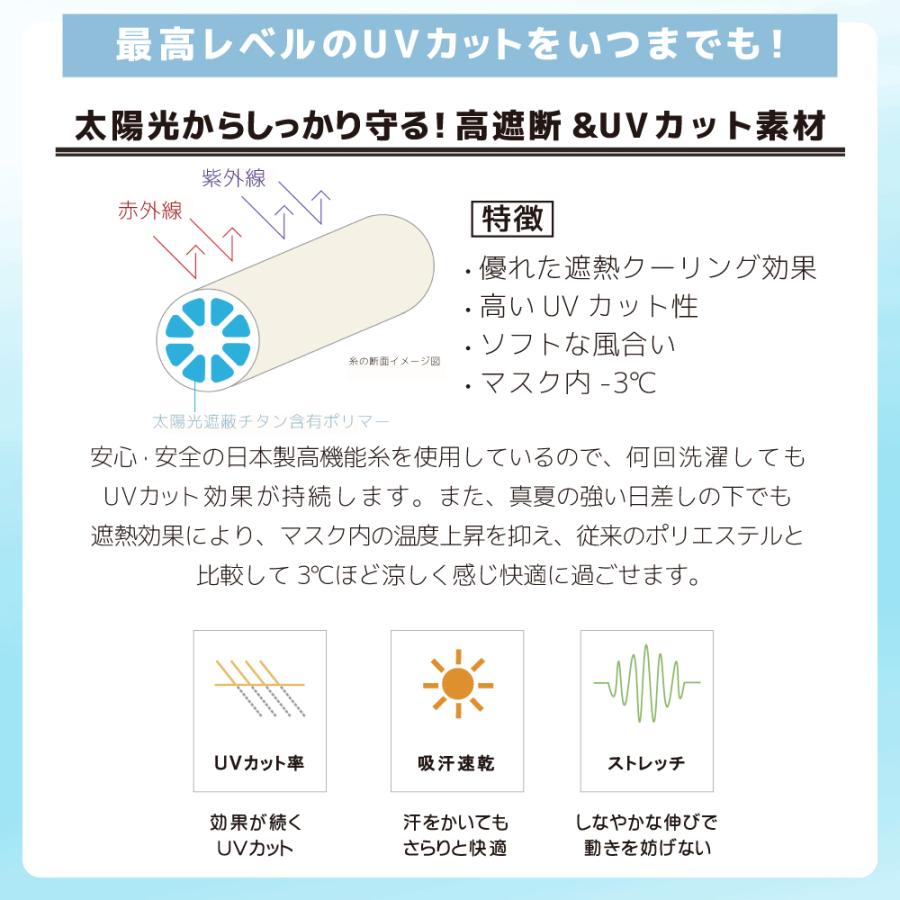 ヤケーヌ アームカバー ずれ落ち防止ストッパー付 UVカット 丸福繊維の画像
