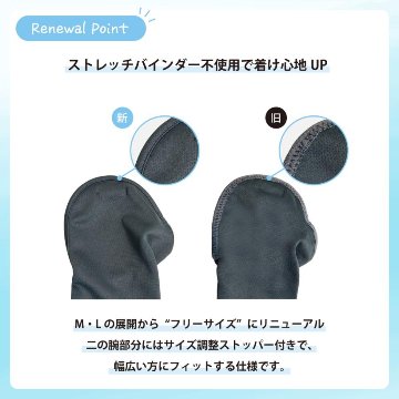 ヤケーヌ アームカバー ずれ落ち防止ストッパー付 UVカット 丸福繊維の画像