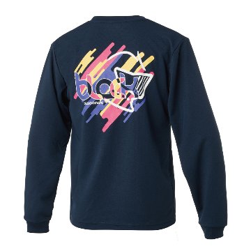 ブラックナイト ユニ ドライロングＴシャツ【ネイビー】T-6201Uの画像