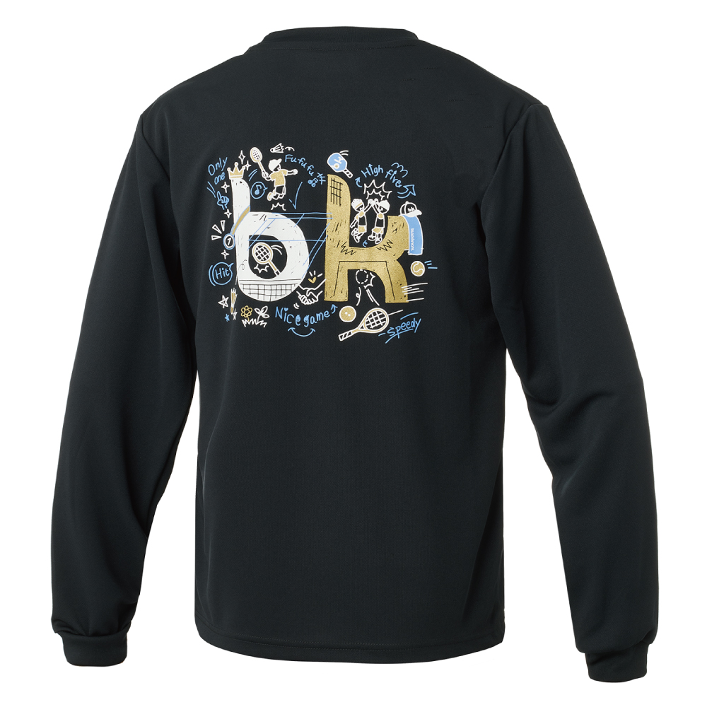 ブラックナイト ユニ ドライロングＴシャツ【ブラック×ゴールド】T-6202Uの画像
