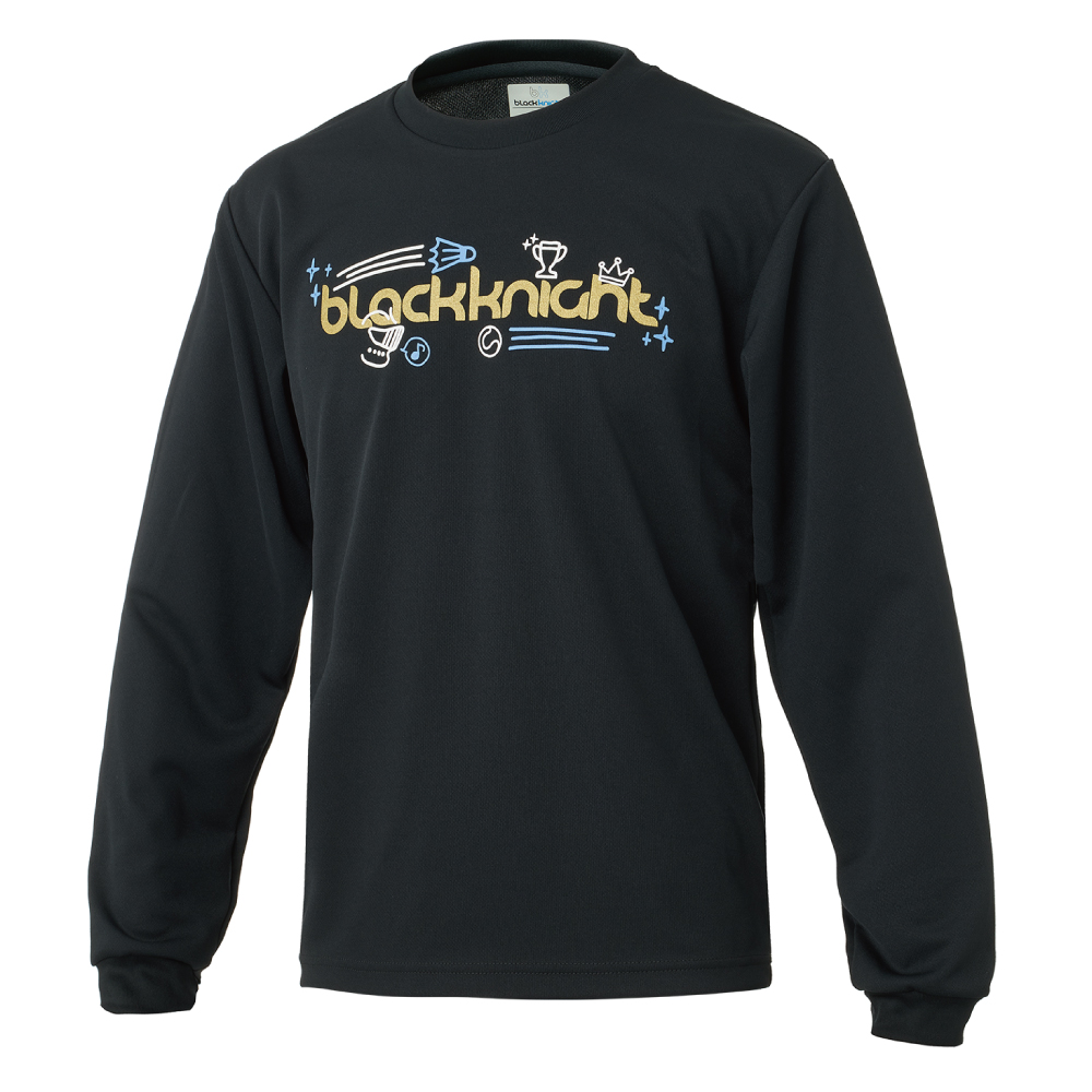 ブラックナイト ユニ ドライロングＴシャツ【ブラック×ゴールド】T-6202Uの画像