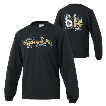 ブラックナイト ユニ ドライロングＴシャツ【ブラック×ゴールド】T-6202Uの画像