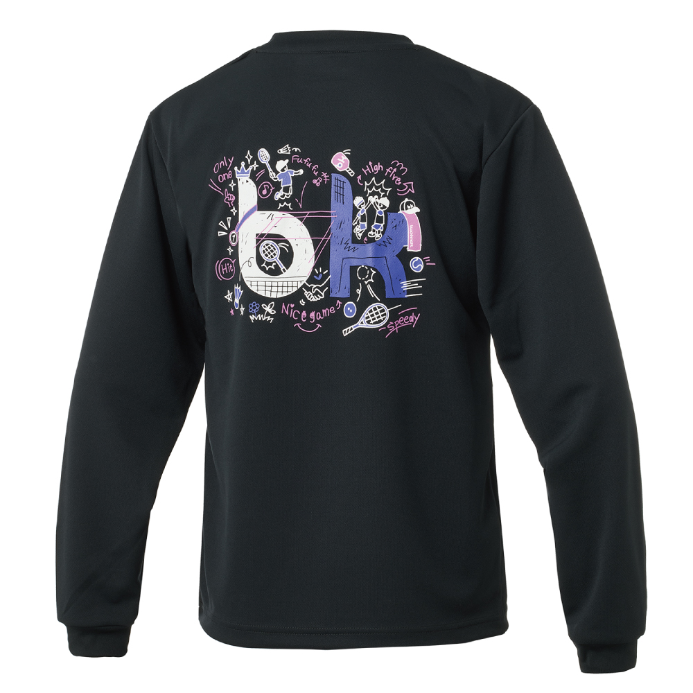 ブラックナイト ユニ ドライロングＴシャツ【ブラック×パープル】T-6202Uの画像