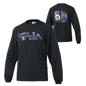 ブラックナイト ユニ ドライロングＴシャツ【ブラック×パープル】T-6202Uの画像