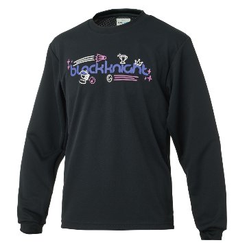 ブラックナイト ユニ ドライロングＴシャツ【ブラック×パープル】T-6202Uの画像