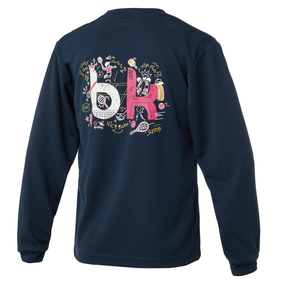ブラックナイト ユニ ドライロングＴシャツ【ネイビー】T-6202Uの画像