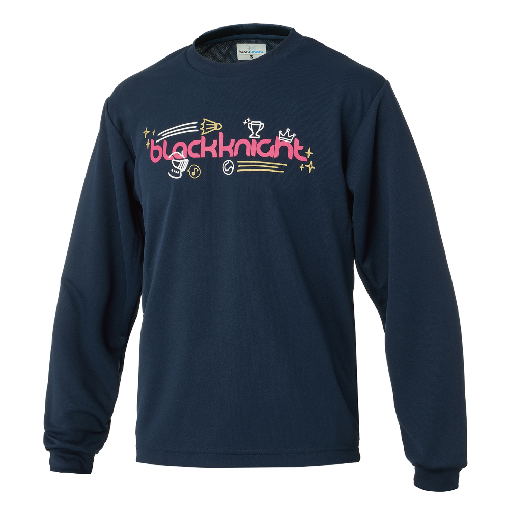 ブラックナイト ユニ ドライロングＴシャツ【ネイビー】T-6202Uの画像