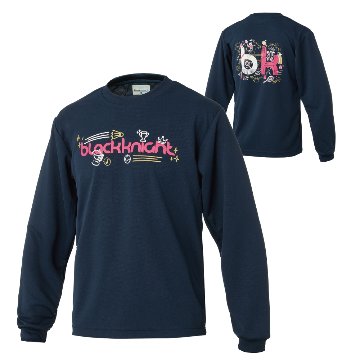 ブラックナイト ユニ ドライロングＴシャツ【ネイビー】T-6202Uの画像