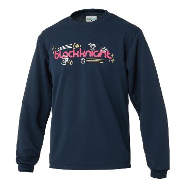 ブラックナイト ユニ ドライロングＴシャツ【ネイビー】T-6202Uの画像
