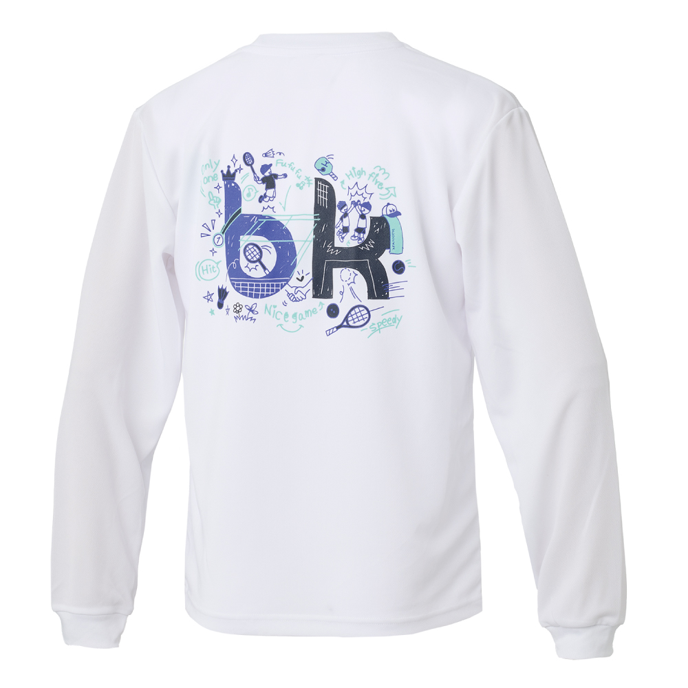 ブラックナイト ユニ ドライロングＴシャツ【ホワイト】T-6202Uの画像