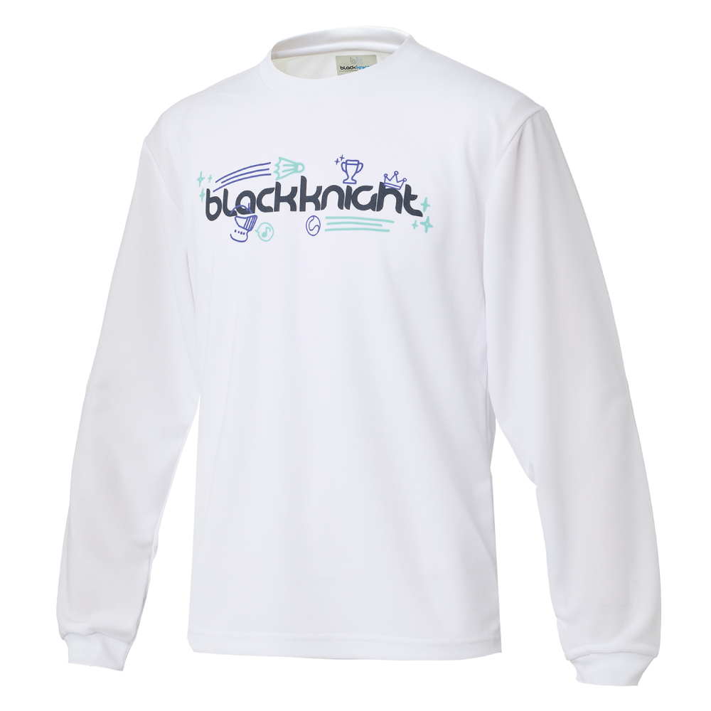 ブラックナイト ユニ ドライロングＴシャツ【ホワイト】T-6202Uの画像