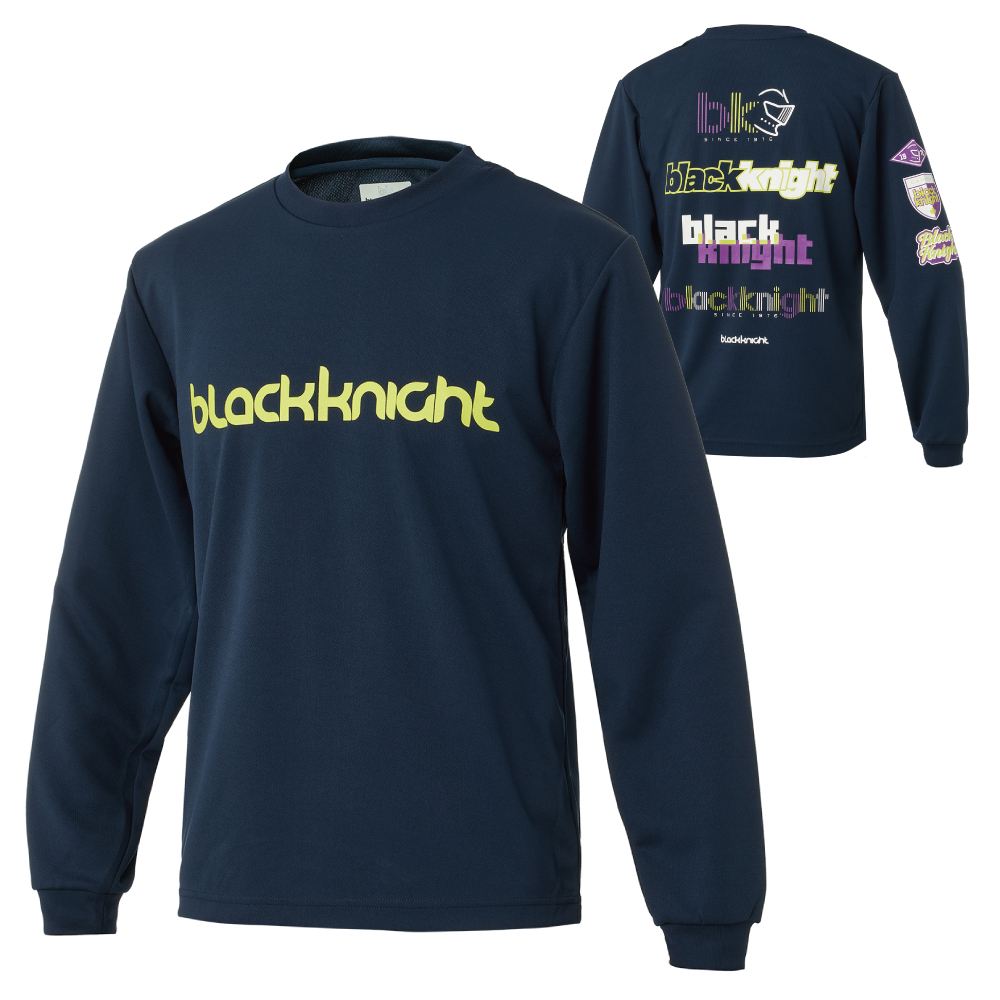 ブラックナイト ユニ ドライロングＴシャツ【ネイビー】T-6203Uの画像
