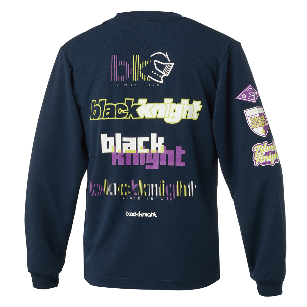 ブラックナイト ユニ ドライロングＴシャツ【ネイビー】T-6203Uの画像