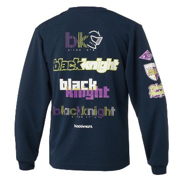 ブラックナイト ユニ ドライロングＴシャツ【ネイビー】T-6203Uの画像