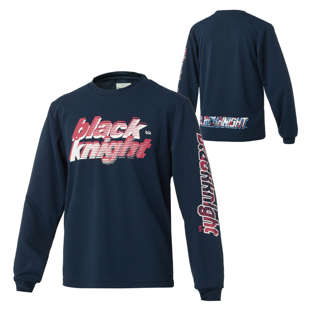 ブラックナイト ユニ ドライロングＴシャツ【ネイビー】T-6204Uの画像