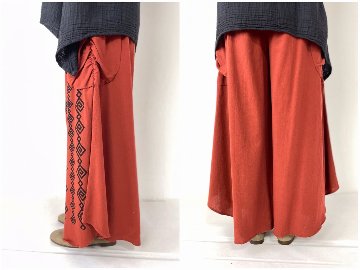 サイド文字ワイドパンツ BT007の画像