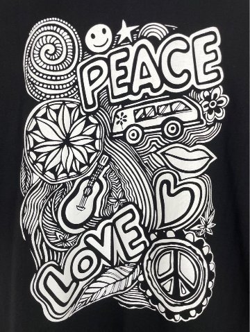 LOVE&PEACETシャツ　 厚手コットン　２サイズ画像